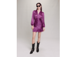Robe plissée fibres métallisées