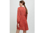 Robe en imprimé chevaux à col en guipure