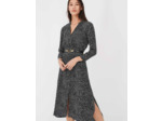 Robe longue imprimée en crêpe