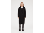Manteau noir droit mi-long