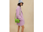 Manteau double face bouclette parme