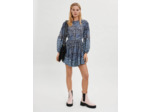 Robe en voile de coton en mix d'imprimés