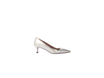 Escarpins pointus en cuir miroir