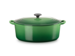 Cocotte ovale 31cm en fonte émaillée bambou