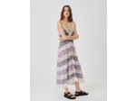 Robe à volants en voile de coton imprimé