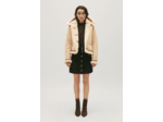 Veste peau lainée beige
