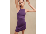 Robe courte en maille métallisée