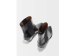Bottines en cuir lisse mi-haute