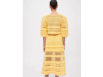 Pull en maille crochets et franges
