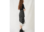 Robe trompe l’œil en satin imprimé