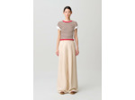 Pantalon tailleur large viscose lin