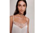 Robe longue satinée