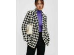 Veste large et épaisse en pied-de-coq