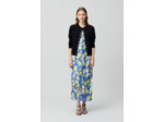 Robe longue satinée florale