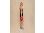 Robe courte broderie palmiers