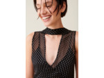 Robe longue transparente à pois