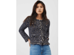 Cardigan en maille lurex et franges