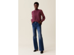 Blouse lavallière carreaux fluide