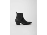 Bottines façon western en cuir