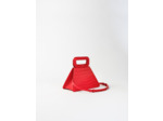 Sac pyramide en cuir embossé