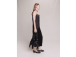 Robe longue satinée
