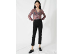 Jean droit taille haute style mom