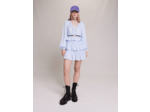 Robe à volants bleue