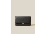 Pochette large cuir grainé