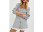 Short en molleton à volants en broderie