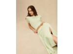 Robe fendue en maille
