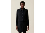 Veste boîte laine mélangée noir