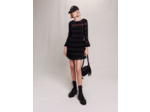 Robe courte en maille ajourée