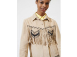 Veste en daim à franges