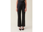 Pantalon satiné slim droit noir