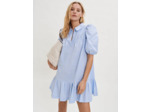 Robe en popeline de coton brodée