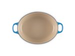 Cocotte ovale 29cm en fonte émaillée bleu azur