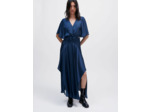 Robe foulard en satin fluide