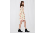 Robe façon baby doll en crêpe imprimé