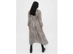 Robe longue en viscose imprimée léopard