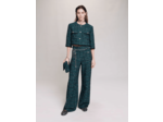 Pantalon large en tweed