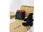 Bottines à talons en cuir noir
