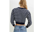 Cardigan en jacquard monogramme