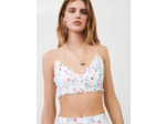 Top façon lingerie en jacquard imprimé