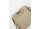 Sac M mini en suède embossé croco