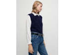 Pull sans manches à détails bijoux
