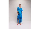 Robe longue satinée