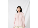 Blouse smockée à manches bouffantes
