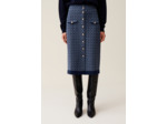 Jupe monogramme taille haute marine