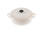 Faitout campagnard 30cm en fonte émaillée meringue