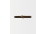 Ceinture en cuir croco double M Maje